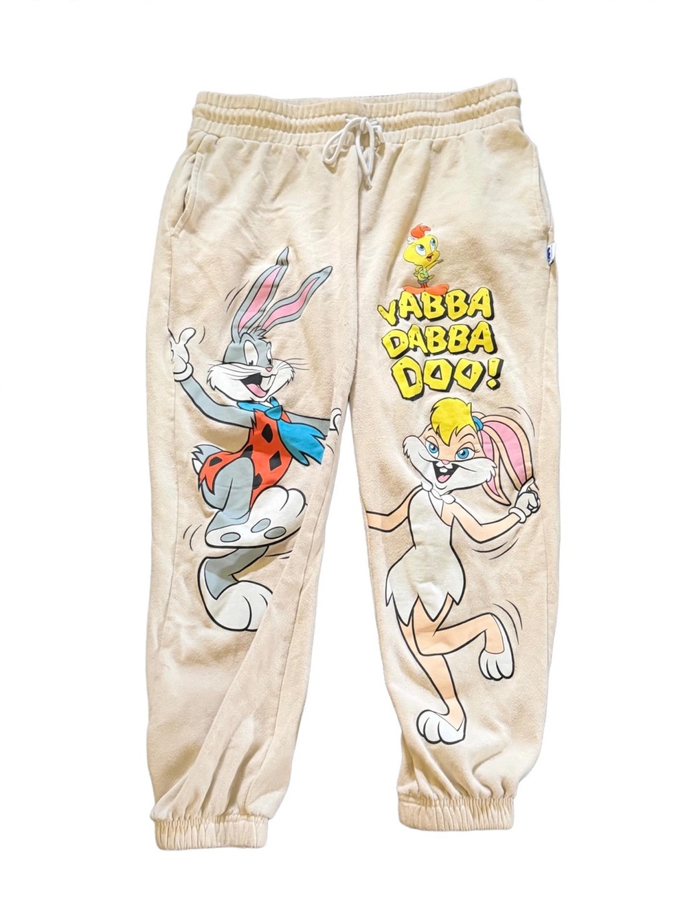 Warner Bros 100 Looney Tunes Flintstones Graphic Joggers XL
